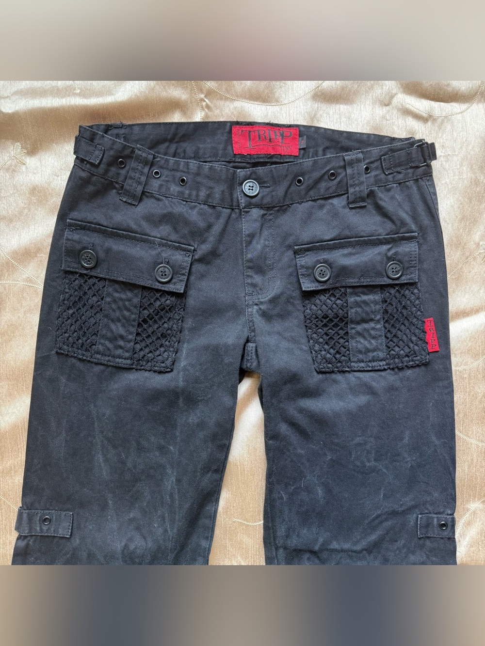Tripp NYC Black Y2K Convertible Cargo Pants - Picture 2 of 5